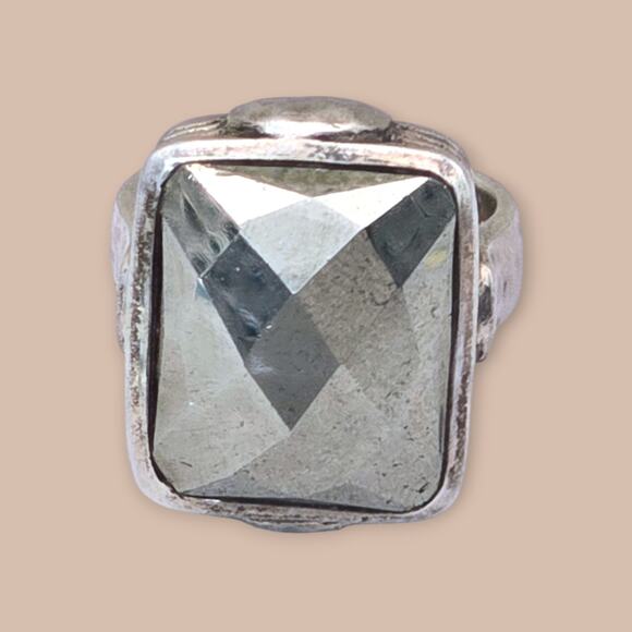 Retired Silpada R1999 “Pyrite Spark” Sterling Silver Ring – Size 5 Made in India - Picture 3 of 11